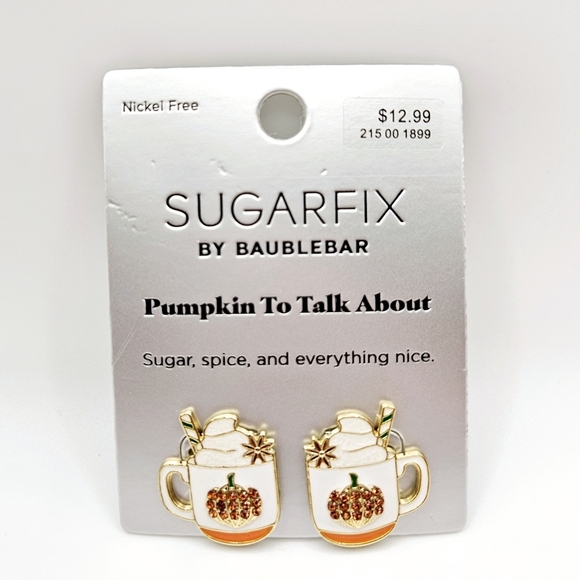 Sugarfix by BaubleBar Pumpkin to Talk About Post Earrings New - Picture 1 of 3